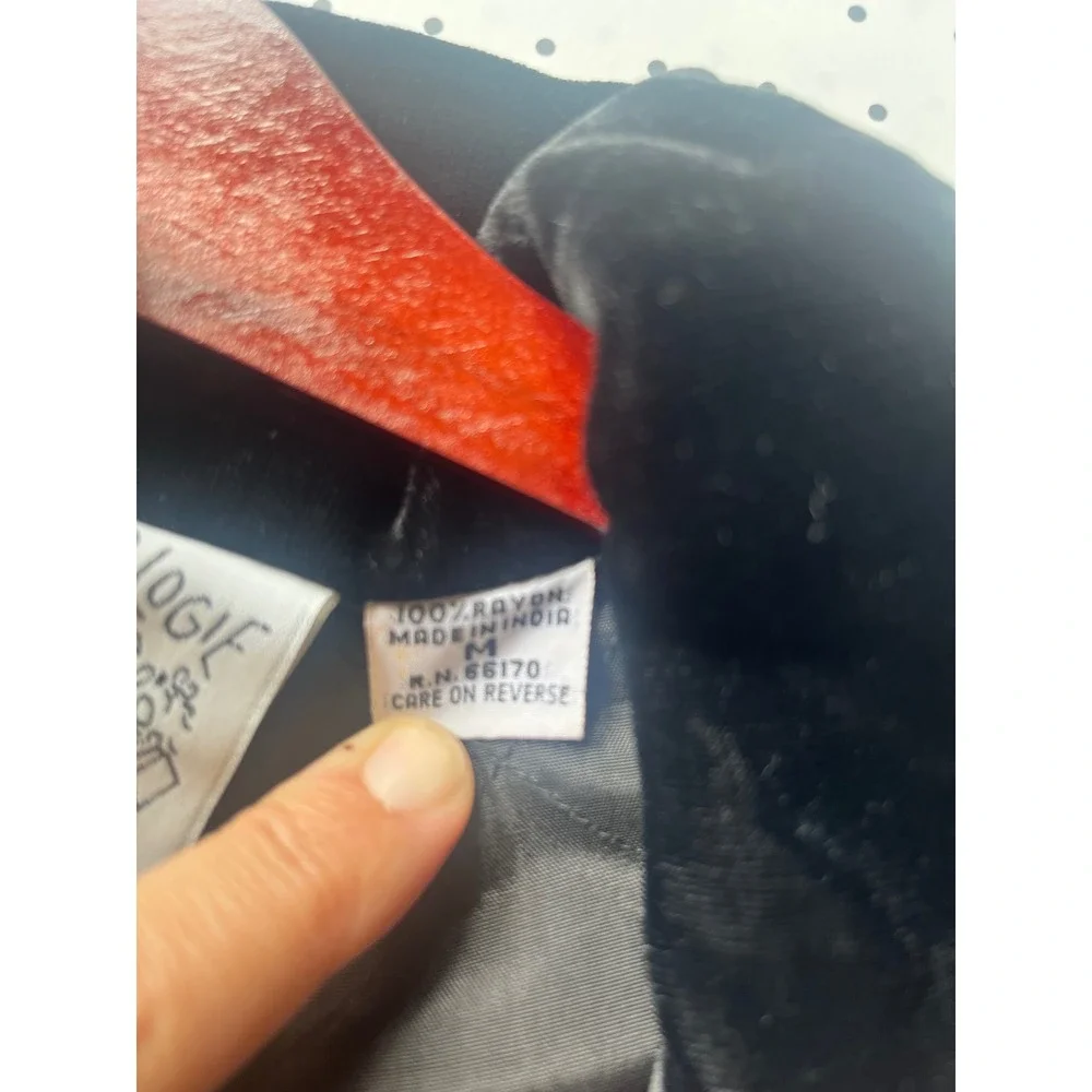 Vintage Anthropologie Black Velvet Blazer Women M Silver Button Cropped Jacket